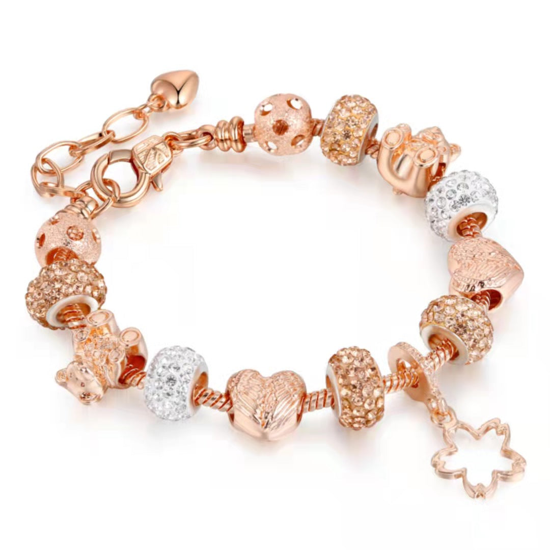 Chrystal Heart Charm Bracelet