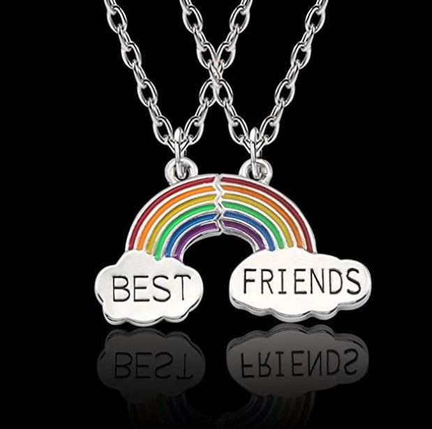 Rainbow Cloud Best Friends Necklace