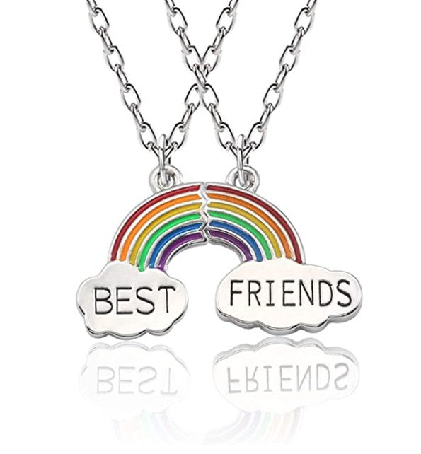 Rainbow Cloud Best Friends Necklace