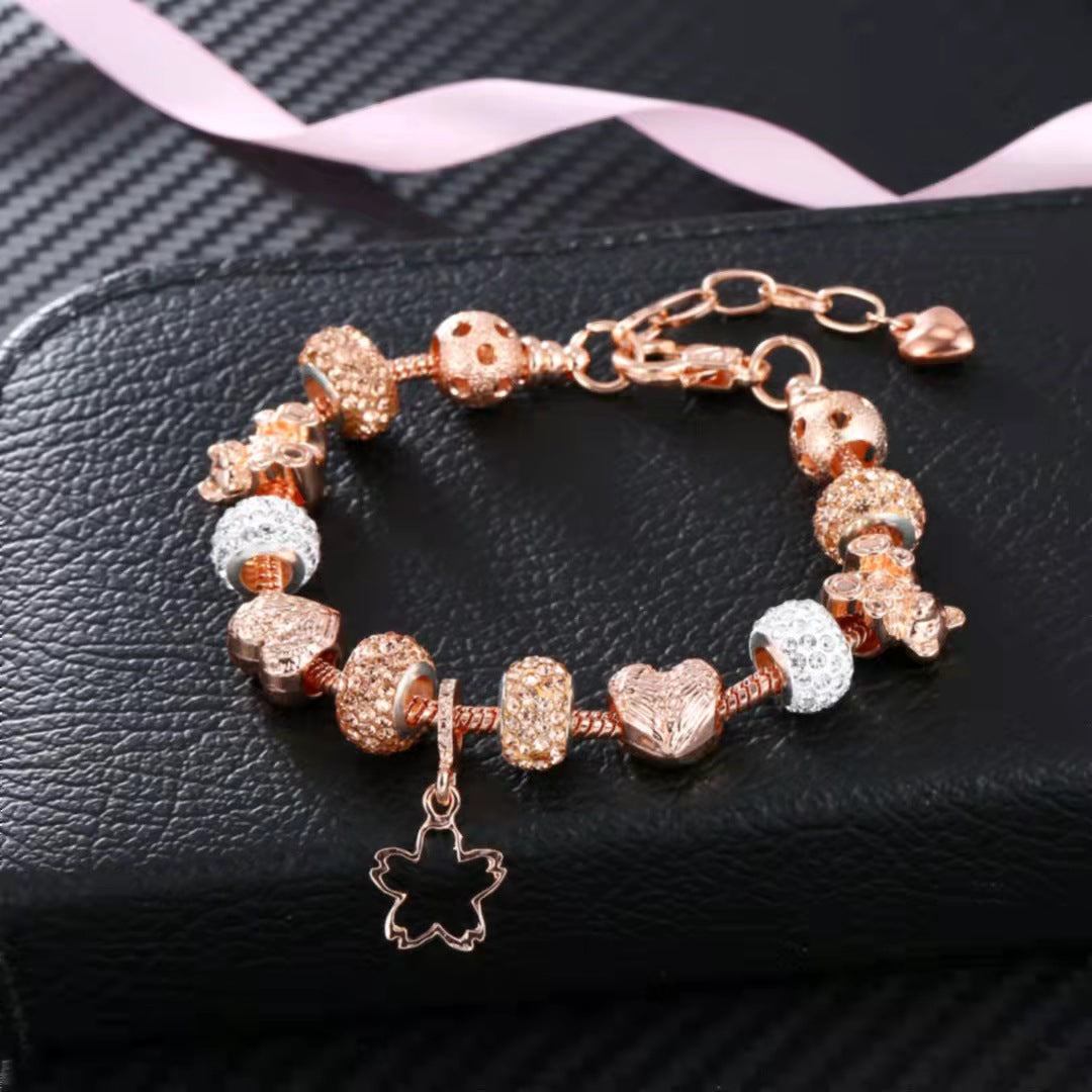 Chrystal Heart Charm Bracelet